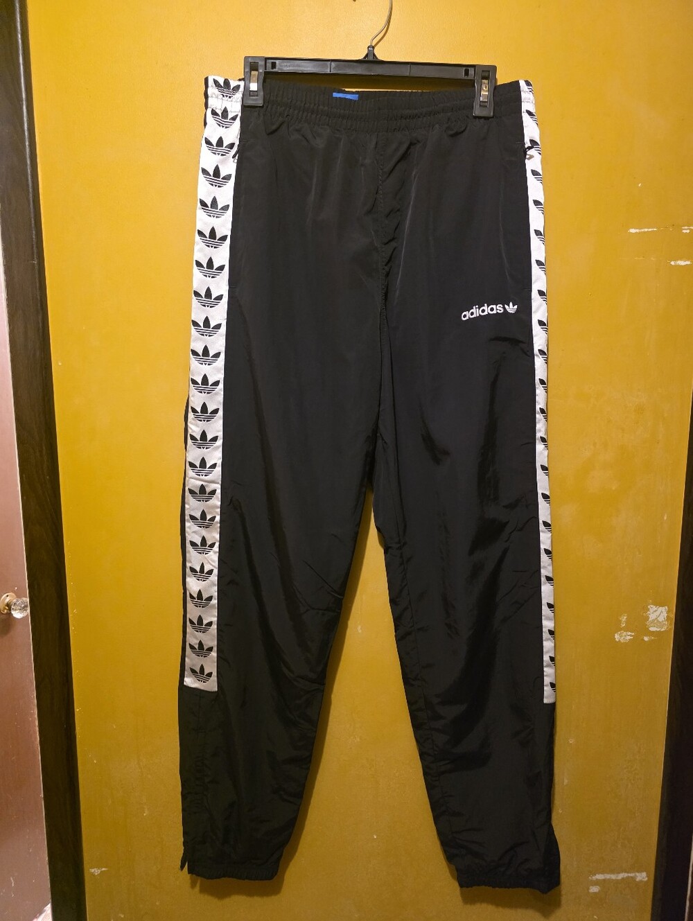 2 Pairs Adidas Originals  BLACK &  NAVY Joggers with White Trefoil Side Stripes